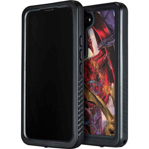 Dragon Battle by Ruth Thompson Galaxy S24 Plus Waterproof Case